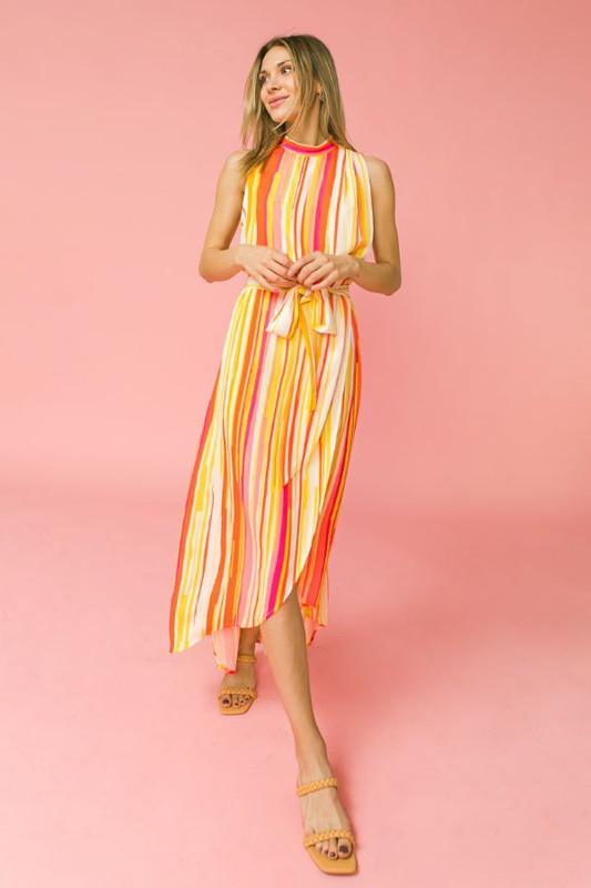 vertical stripe maxi dress - RK Collections Boutique