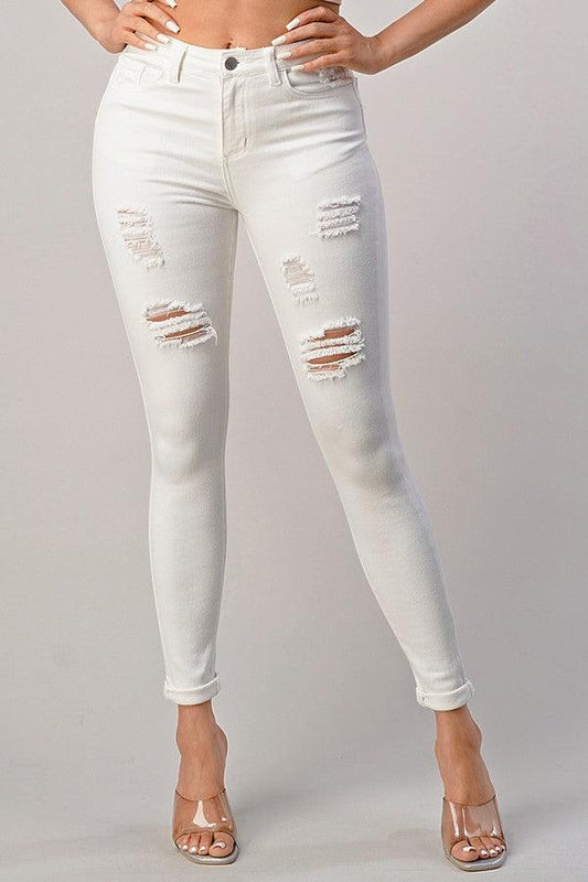 white skinny jeans with rips - tikolighting