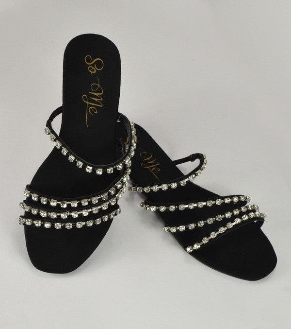 rhinestone sandals - RK Collections Boutique