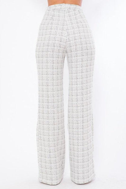 high waist tweed trousers - alomfejto