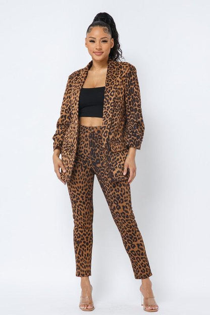 leopard skinny pants - RK Collections Boutique