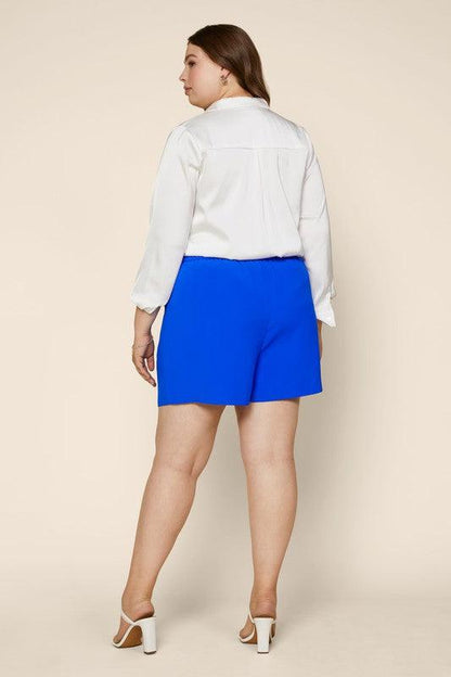PLUS flat front shorts - RK Collections Boutique