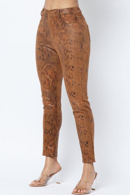 snake printed skinny pants - RK Collections Boutique