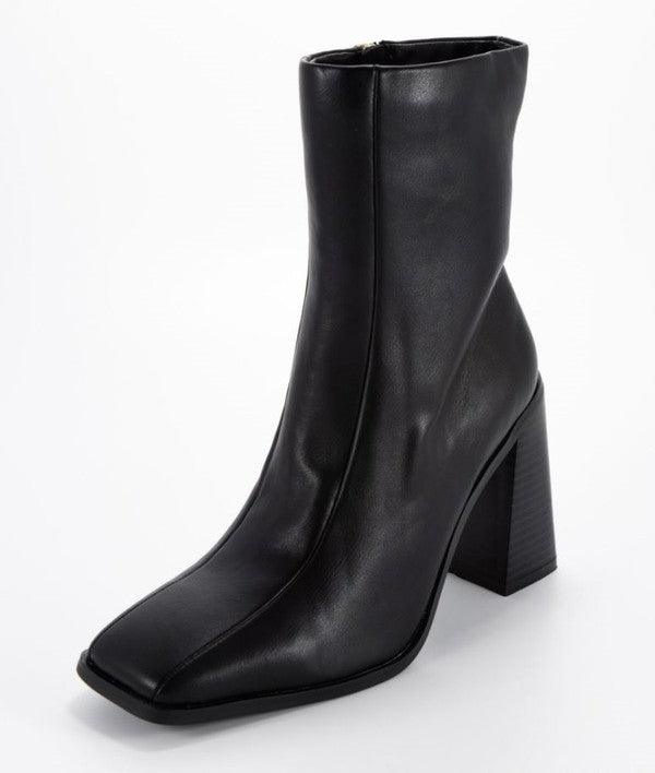 Boss Lady Chunky heel bootie - RK Collections Boutique