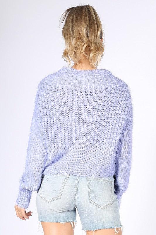 Loose Off Shoulder Neck Sweater - RK Collections Boutique