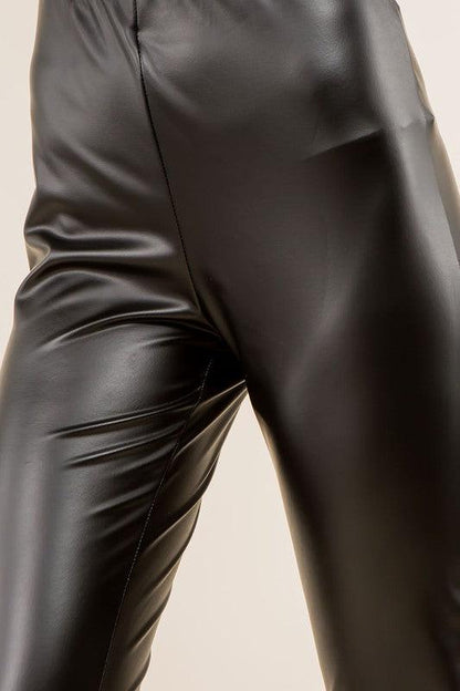 faux leather leggings - alomfejto