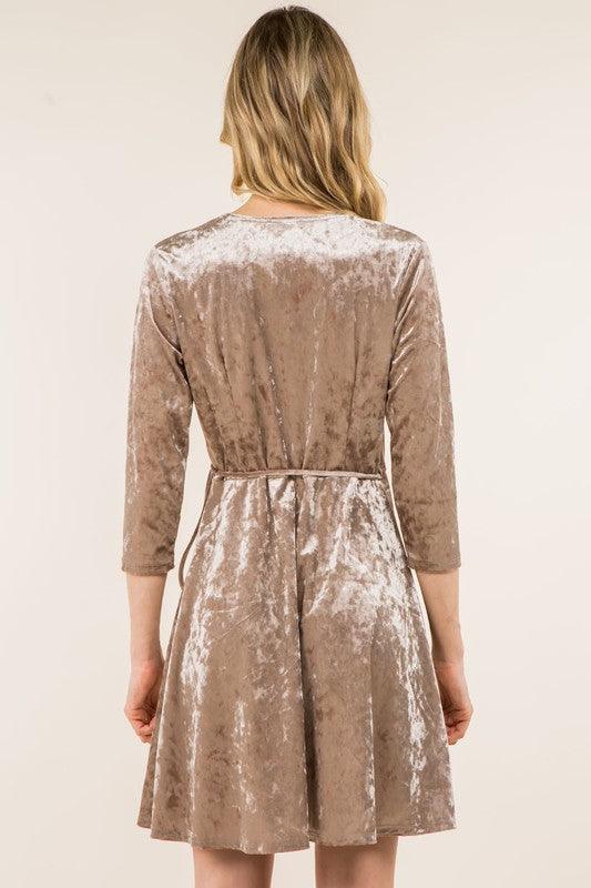 PLUS velvet wrap dress - RK Collections Boutique