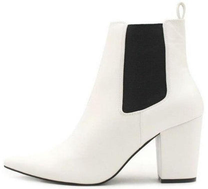 pointy toe chunky heel bootie - RK Collections Boutique