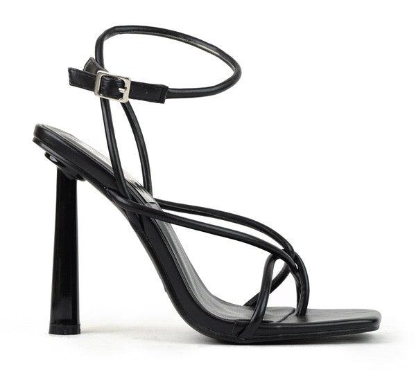 Ankle strap heeled sandal