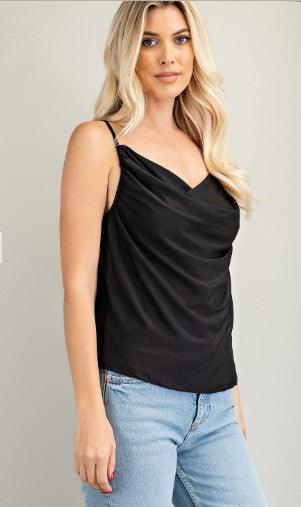 Cowlneck knit cami top - RK Collections Boutique