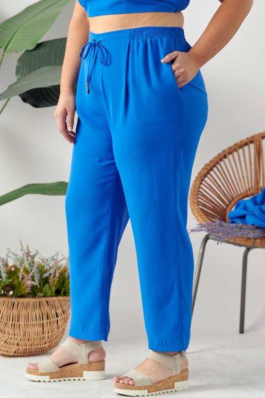 PLUS 3 pc set- blazer, crop cami, & pants