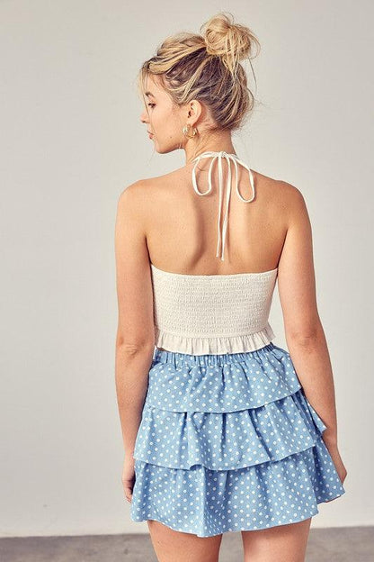 Shirred detail halter top - RK Collections Boutique