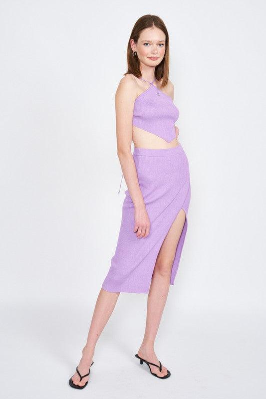 High waist wrapped midi skirt - RK Collections Boutique