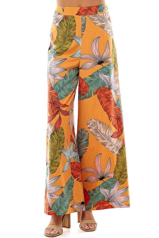straight leg floral pants - RK Collections Boutique