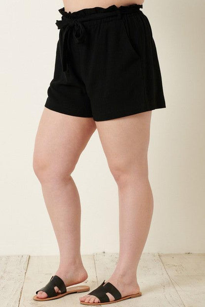 PLUS linen shorts - tarpiniangroup