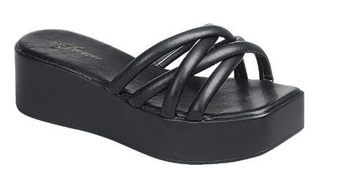 platform wedge slide sandal - RK Collections Boutique