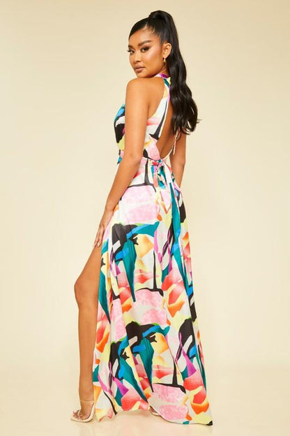 flowy maxi dress with o-ring - RK Collections Boutique