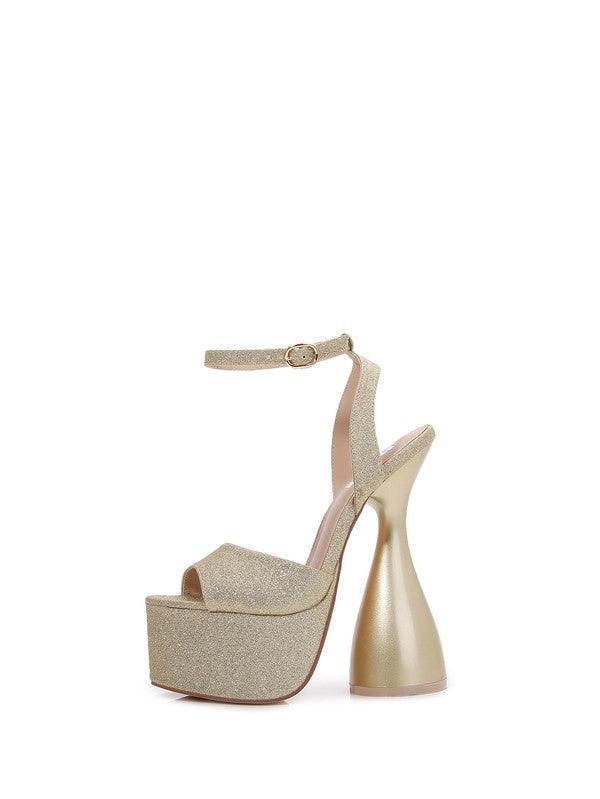 glitter platform chunky high heel shoe - RK Collections Boutique