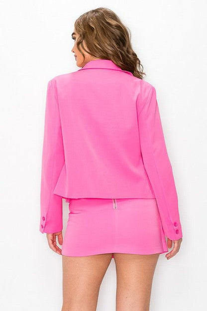 2pc set- 1 button blazer & mini skirt - RK Collections Boutique