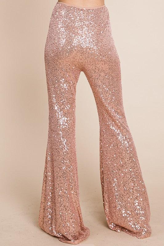 sequin flare pants - RK Collections Boutique