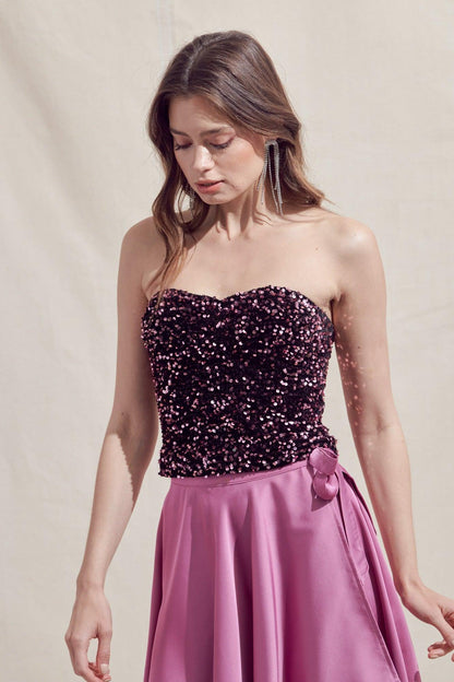 sweetheart sequin tube top - RK Collections Boutique