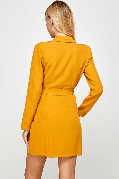 Long Sleeve Blazer Dress - RK Collections Boutique