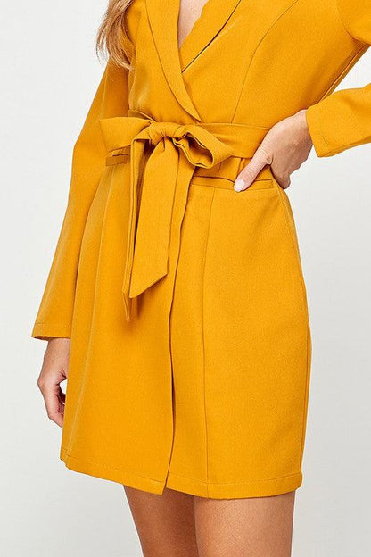 Long Sleeve Blazer Dress - RK Collections Boutique