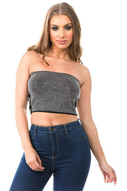 Club Rhinestone Tube Top - RK Collections Boutique