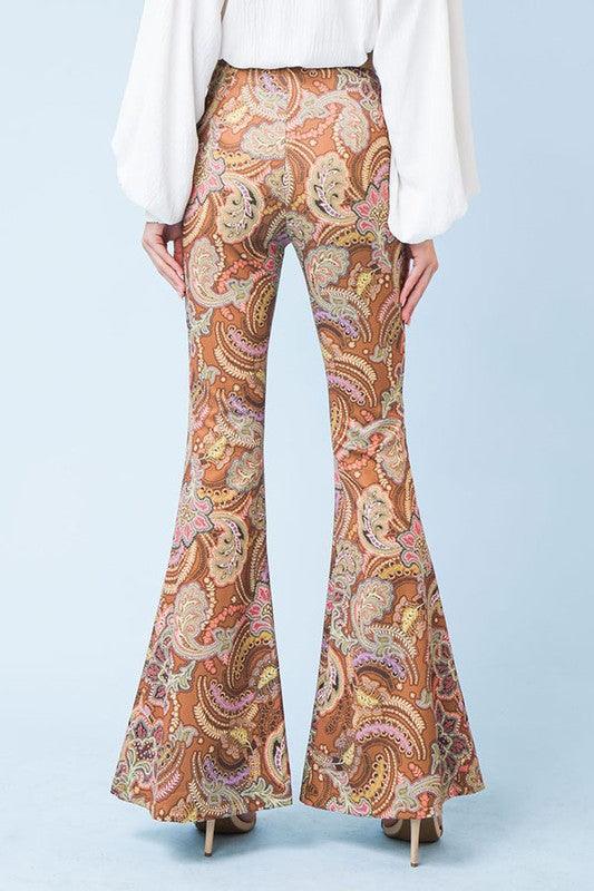 paisley print flare pants - RK Collections Boutique