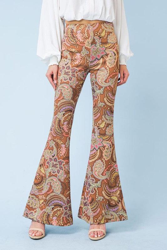 paisley print flare pants - RK Collections Boutique