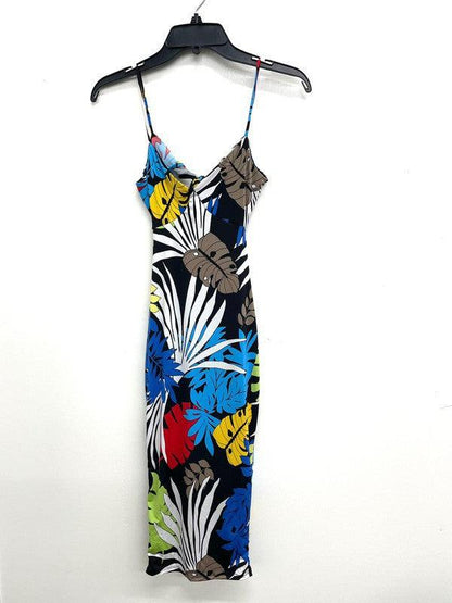tropical floral tie back dress - RK Collections Boutique