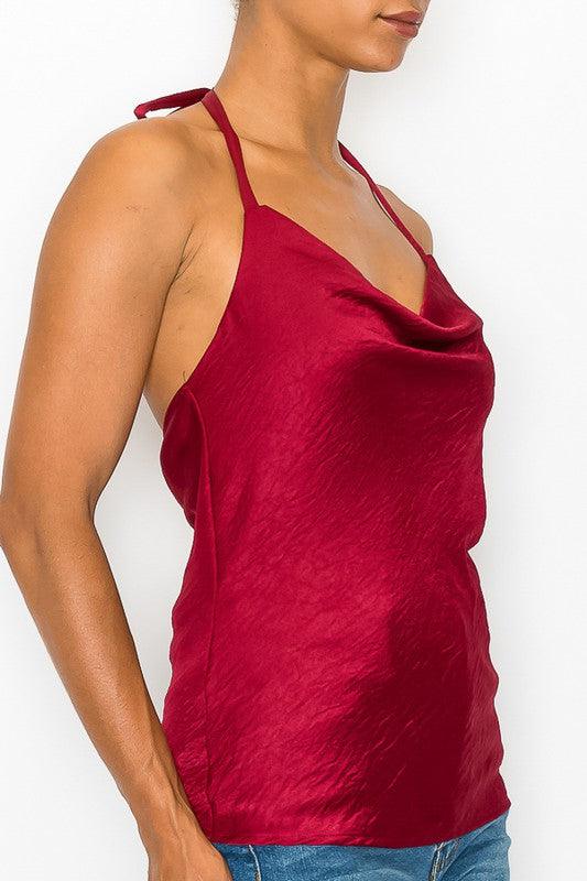 satin halter top - RK Collections Boutique