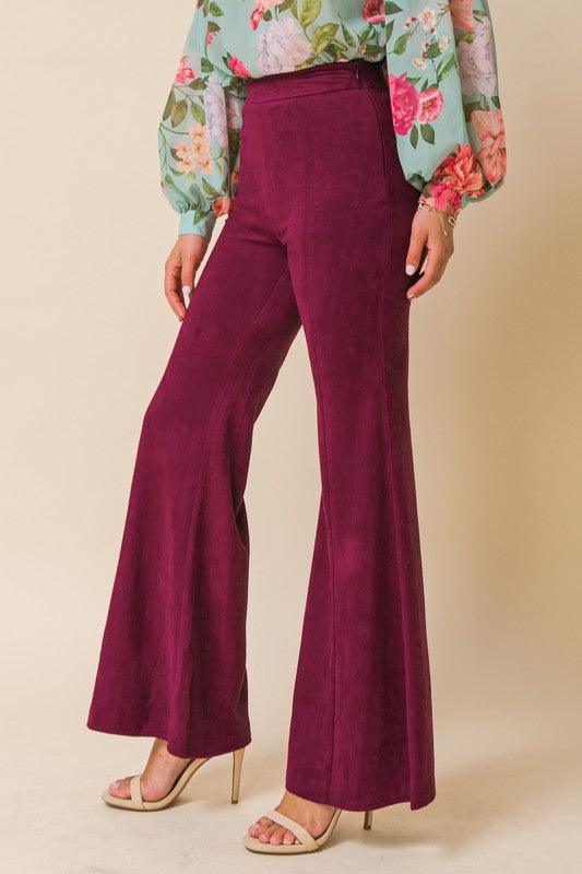 Faux suede flare pant - RK Collections Boutique