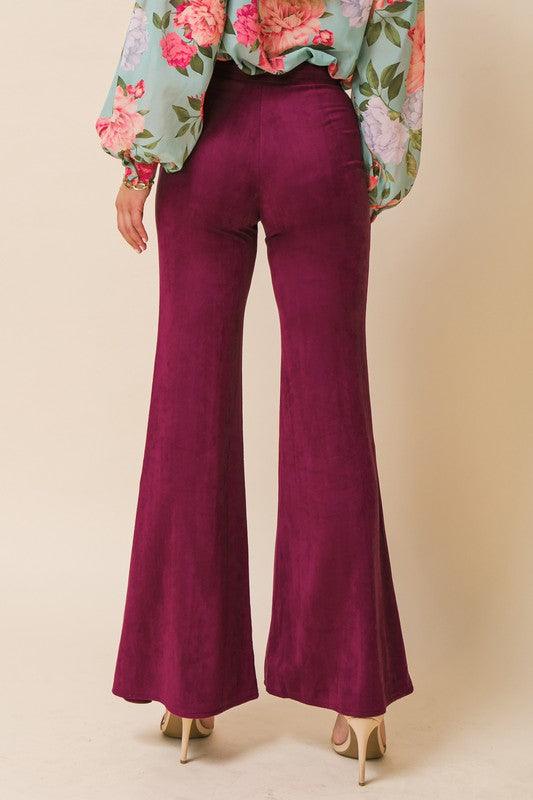 Faux suede flare pant - RK Collections Boutique