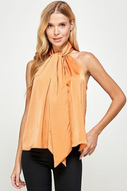 loop high neck sleeveless top - RK Collections Boutique