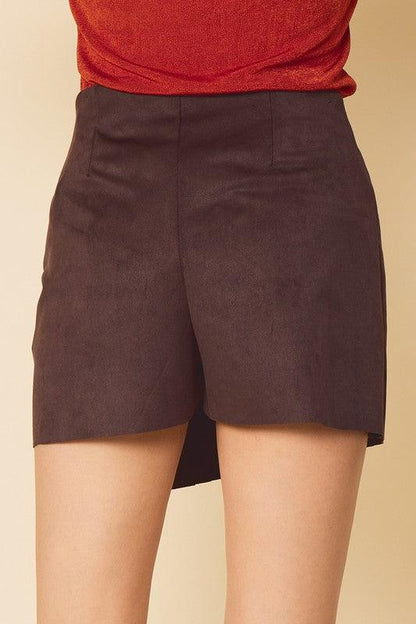 faux suede skort - RK Collections Boutique