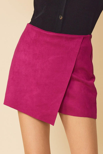 faux suede skort - RK Collections Boutique