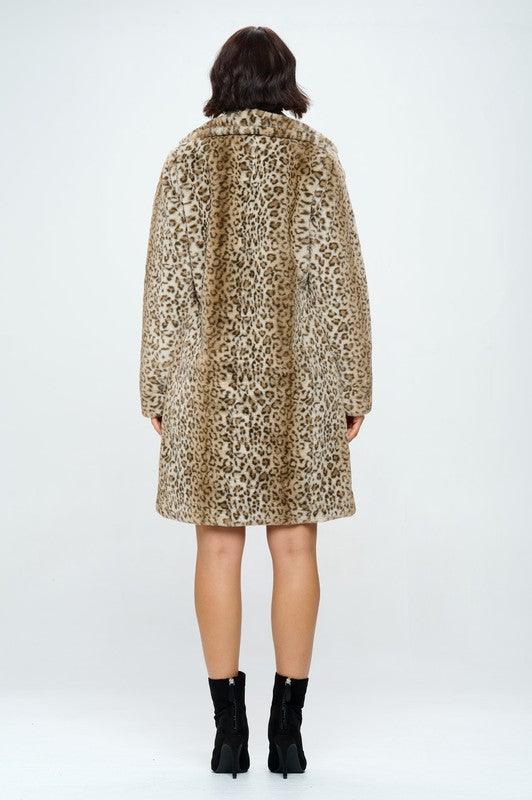 Leopard Super Soft Faux Fur Jacket