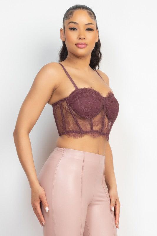 Scalloped Hem Lace Bralette Top - RK Collections Boutique