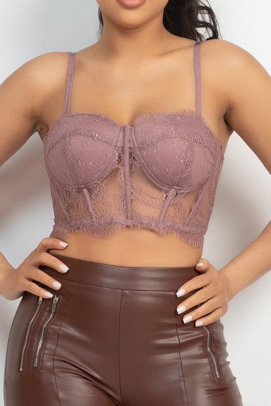 Scalloped Hem Lace Bralette Top - RK Collections Boutique