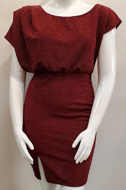 PLUS lurex off one shoulder dress - RK Collections Boutique