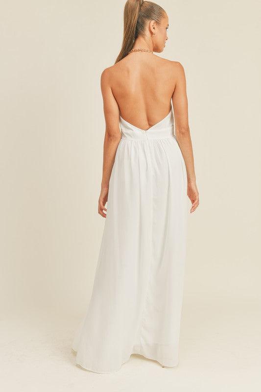 chain halter necklace maxi dress - RK Collections Boutique