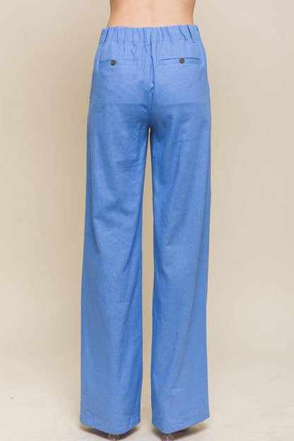 linen wide leg pants - RK Collections Boutique
