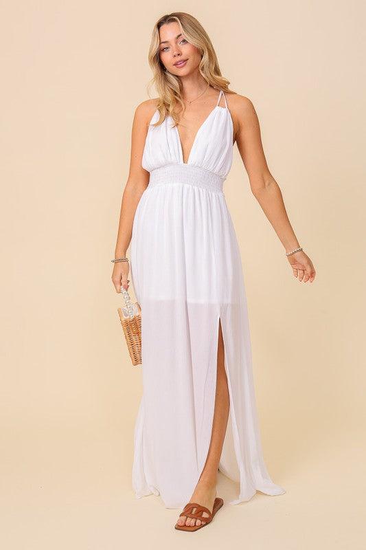 open back sleeveless maxi dress - RK Collections Boutique