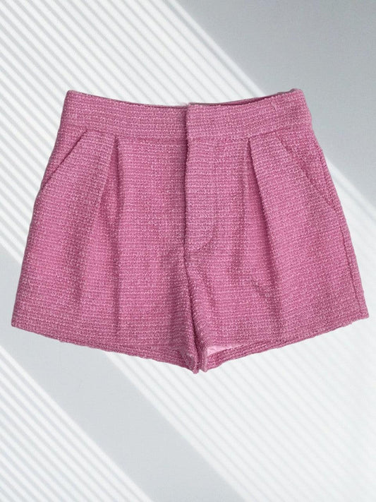 pleated boucle shorts - tarpiniangroup