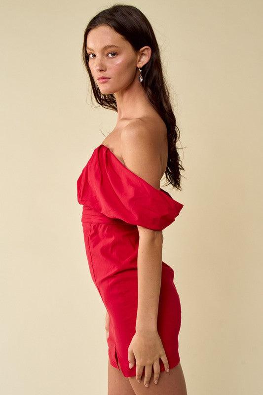 off the shoulder sweetheart neckline dress - RK Collections Boutique