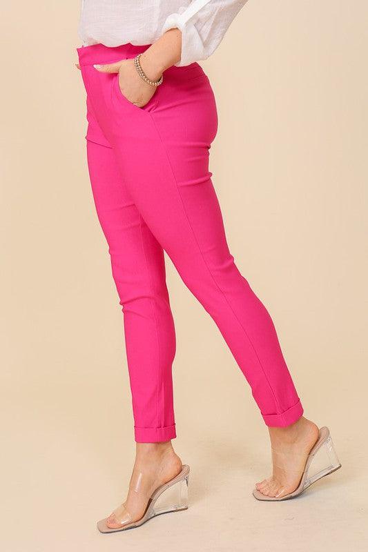 high waisted stretchy skinny pants - RK Collections Boutique