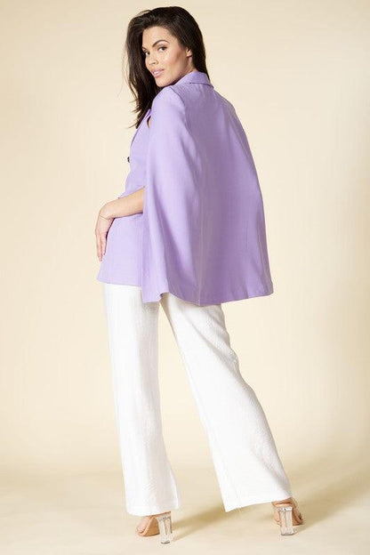 double breaster cape blazer - RK Collections Boutique