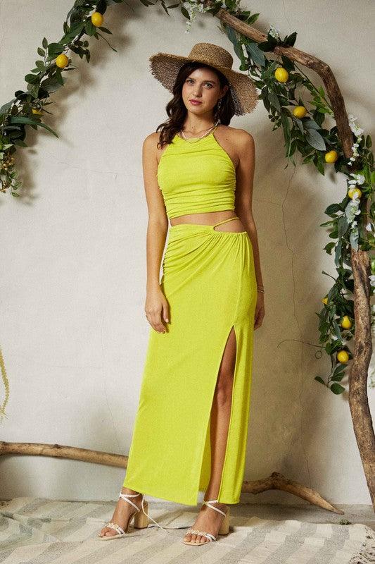 slinky open strappy back sleeveless crop top - RK Collections Boutique