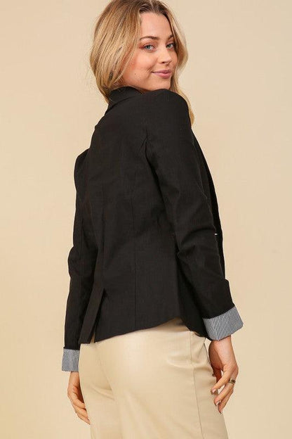 roll sleeve blazer - RK Collections Boutique